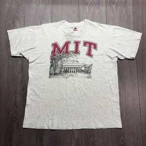 Vintage MIT 1990s NCAA T Shirt‎ Grey Extra Large XL College Sports Sports Boston